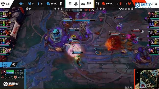 LOL-电竞世界杯:BLG1-2不敌G2淘汰